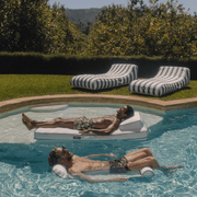 Classic White Mat Fabric Lounger Pool Float